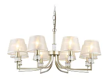 Люстра подвесная LH71217 Ambrella light бежевая золотая на 8 ламп, основание золотое в стиле классический Люстра подвесная LH71217 Ambrella light бежевая золотая на 8 ламп, основание золотое в стиле классический